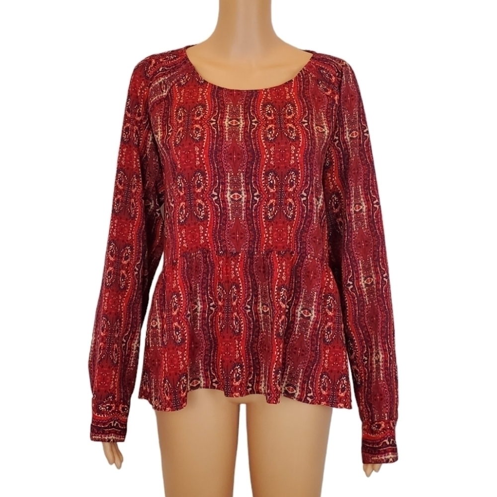 Sanctuary floral print long sleeve blouse